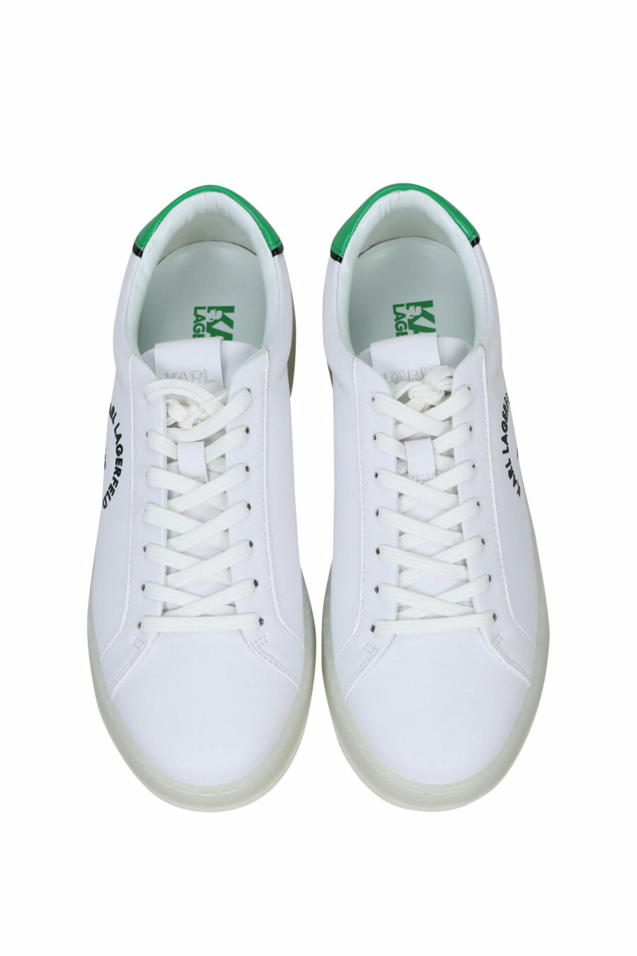 Zapatillas blancas con detalle verde y logo "st rue guillaume" - 5059529291289 4 scaled