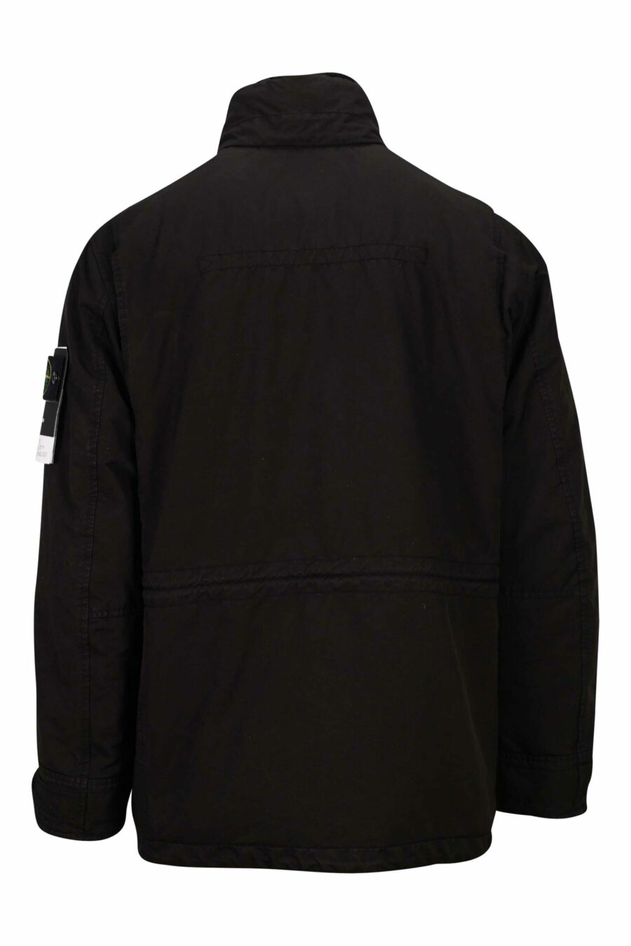 Black parka with pockets and side logo patch - 8052572794827 2 scaled