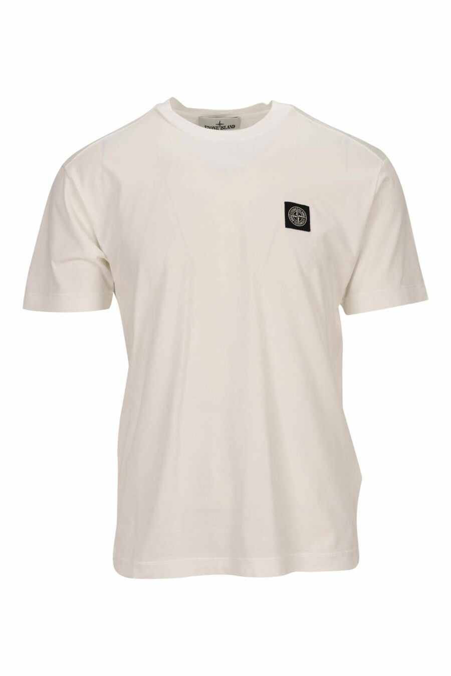 Weißes T-Shirt mit Mini-Logo-Kompass-Aufnäher - 8052572855146 skaliert