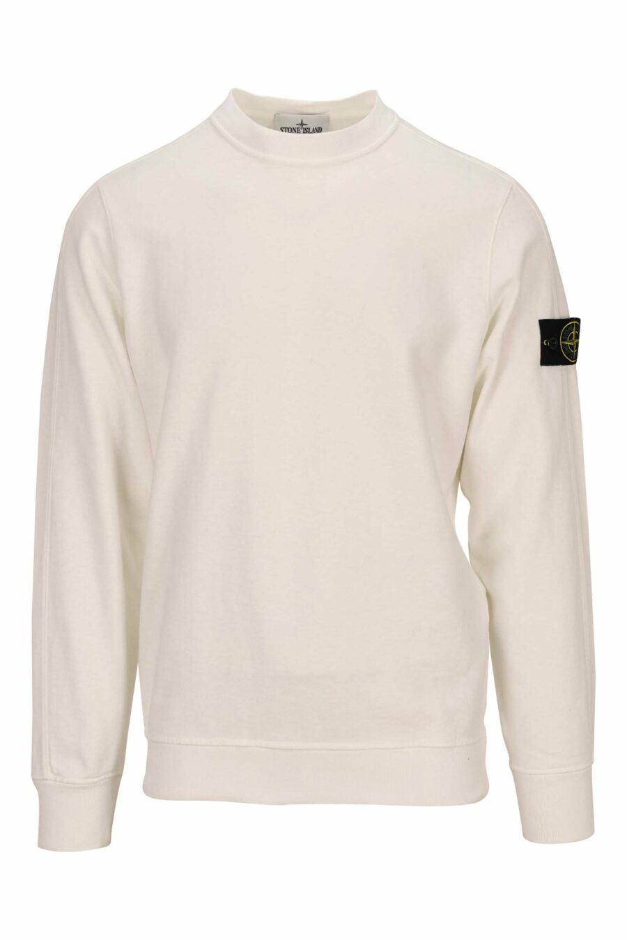 Weißes Sweatshirt mit Logo-Kompass-Aufnäher - 8052572901874 skaliert