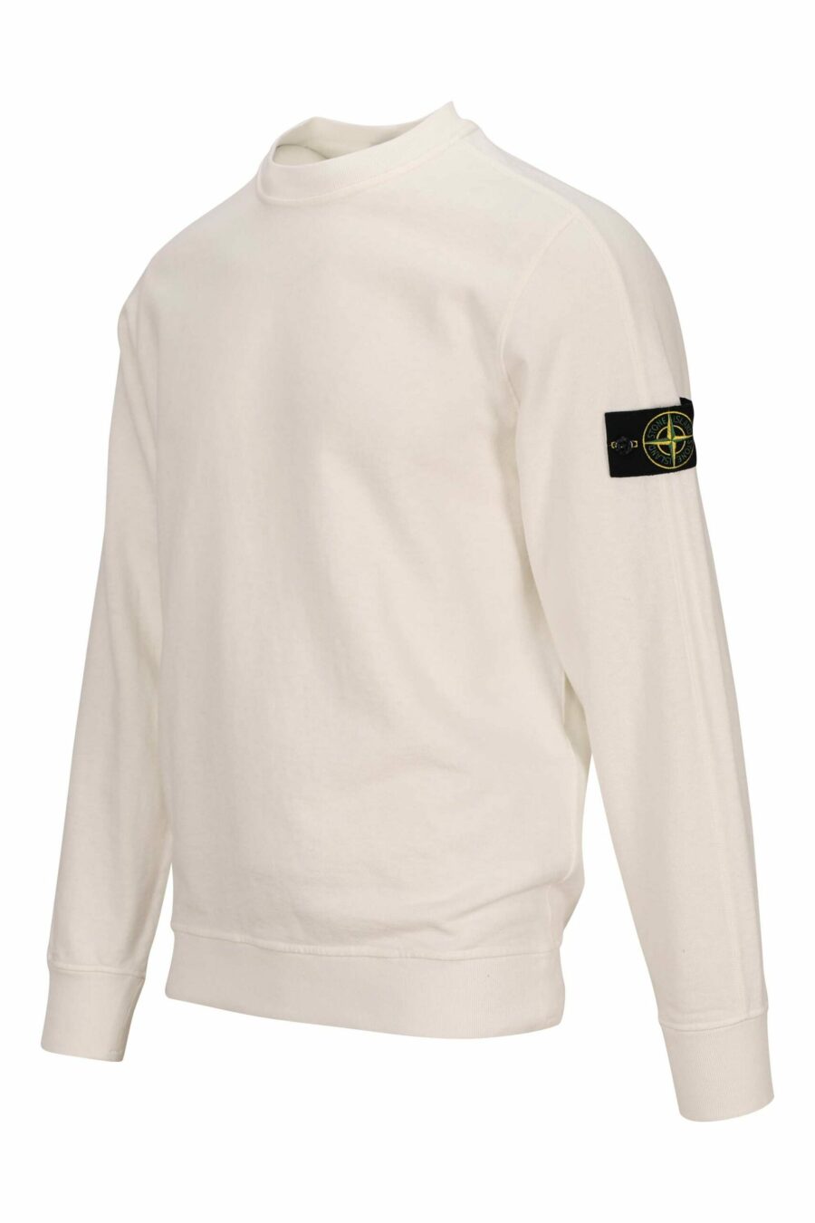 Weißes Sweatshirt mit Logo-Kompass-Aufnäher - 8052572901874 1 skaliert