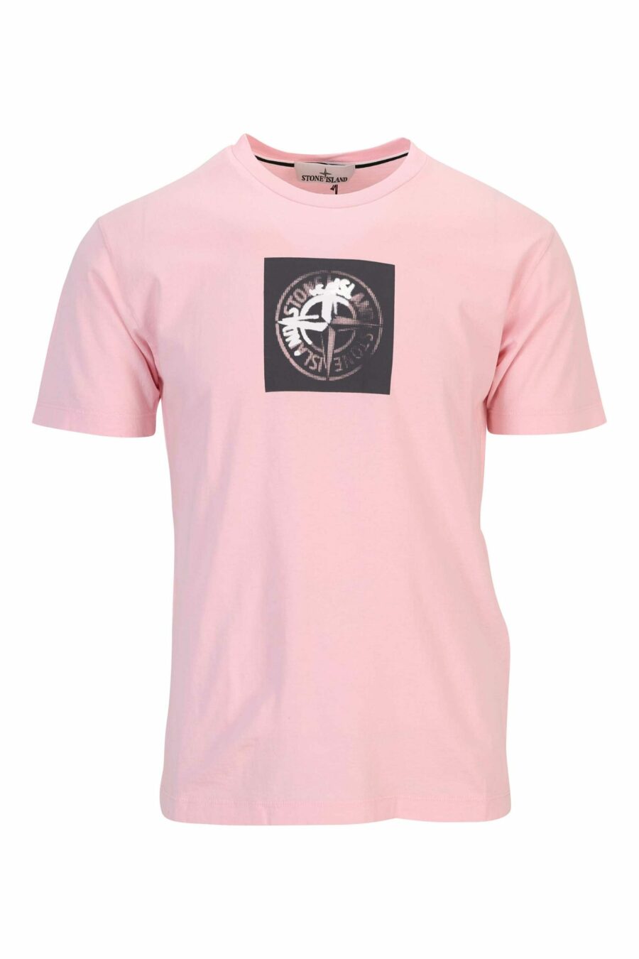 Camiseta rosa con estampado logo brújula centrado - 8052572903991 scaled