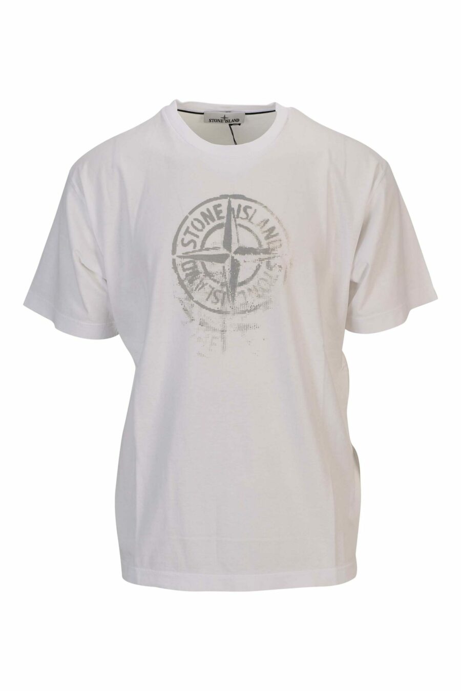 Camiseta blanca con maxilogo brújula - 8052572905230 scaled