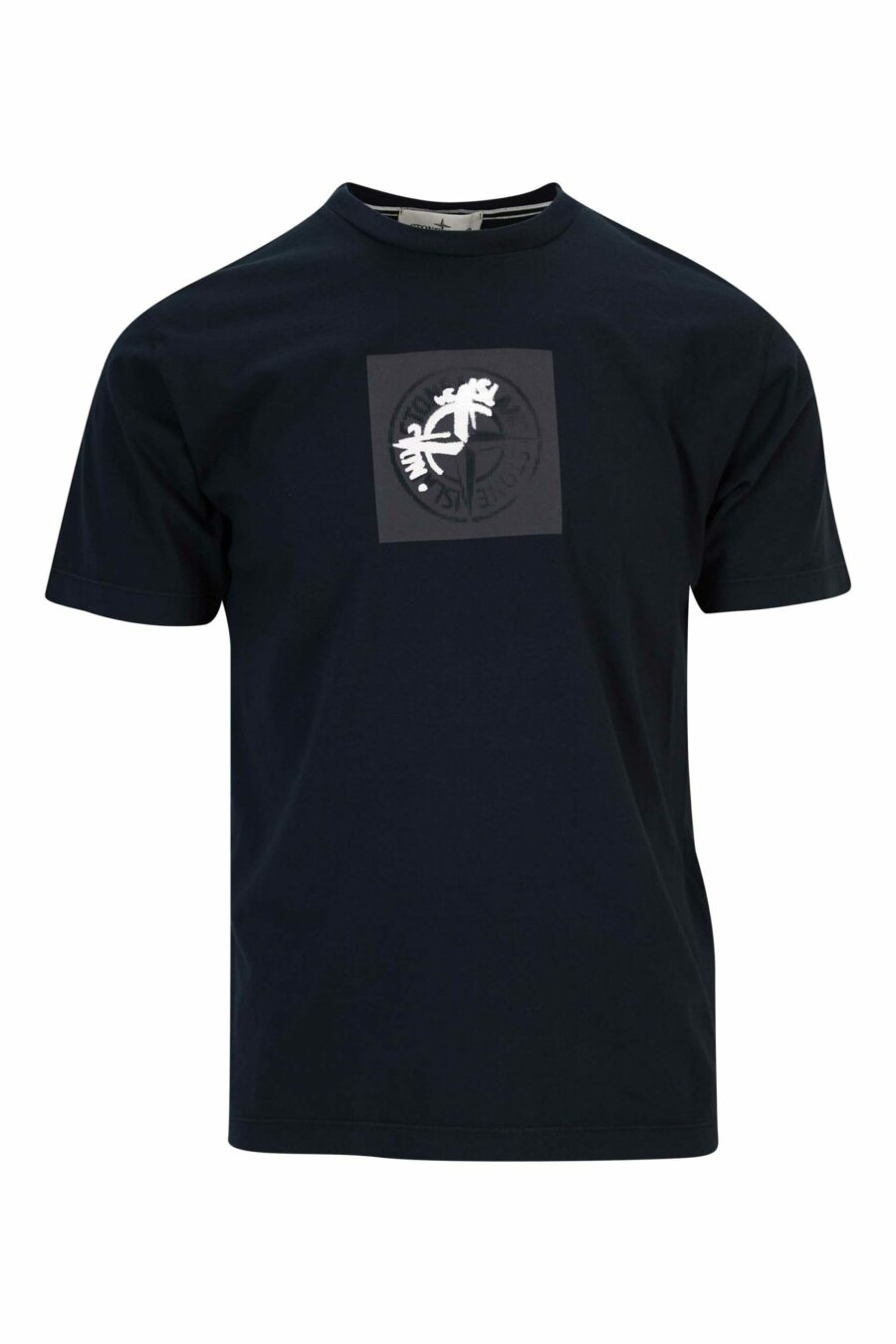 Camiseta azul oscuro con estampado logo brújula centrado - 8052572911934 scaled