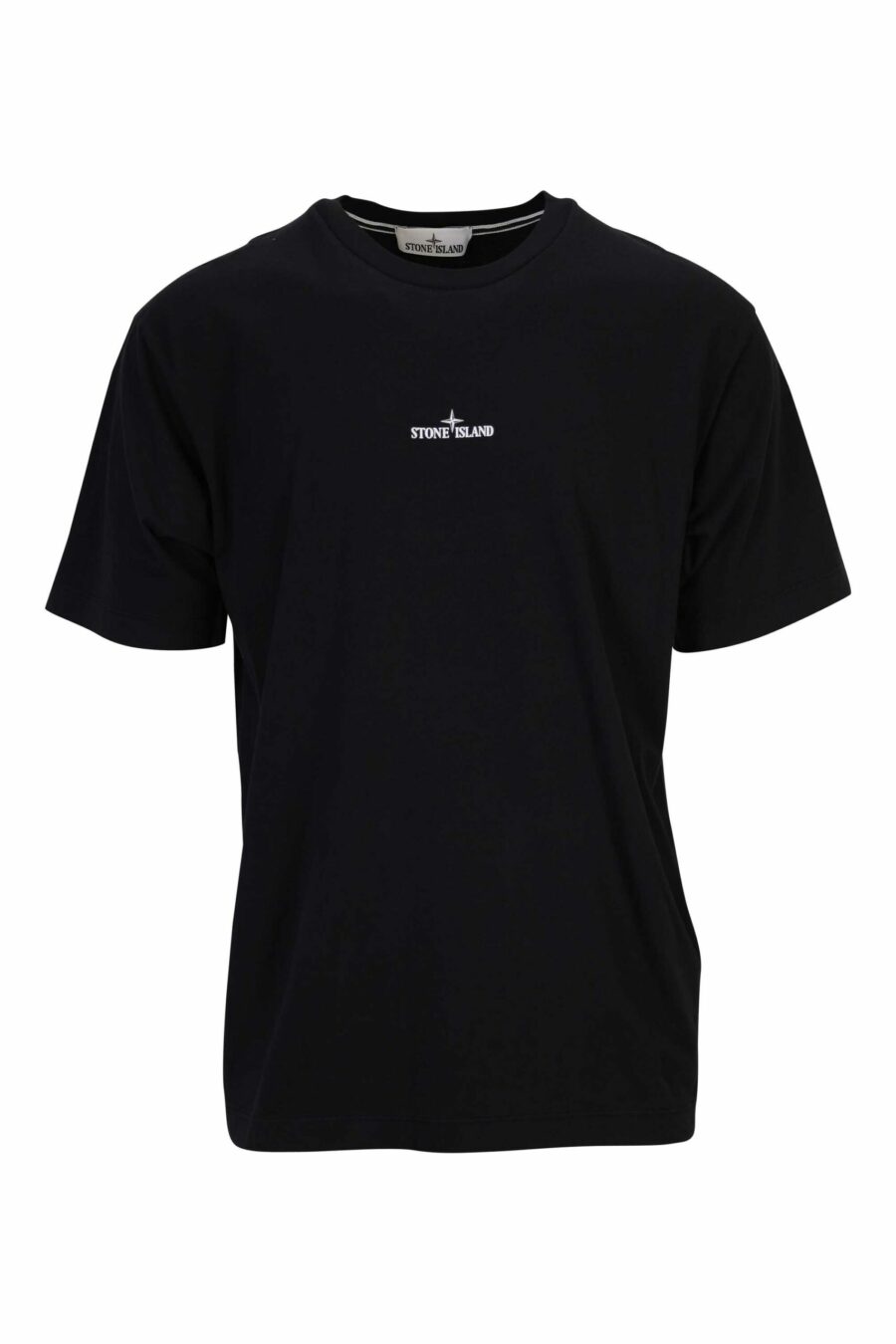T-shirt noir avec minilogue centré en noir - 8052572912894 scaled