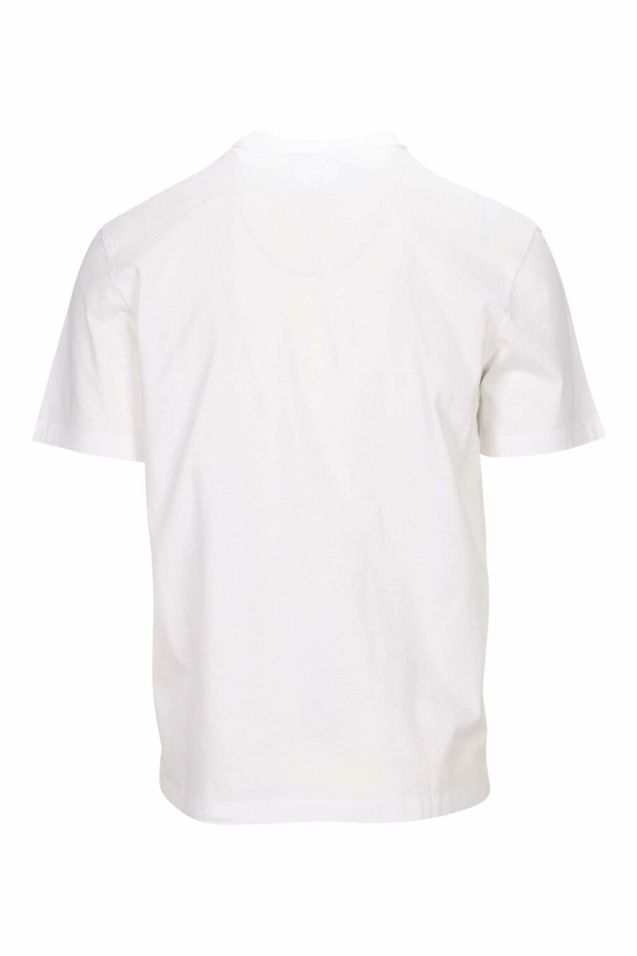 Camiseta blanca con maxilogo hoja monocromático en relieve - 8054148265830 1 scaled