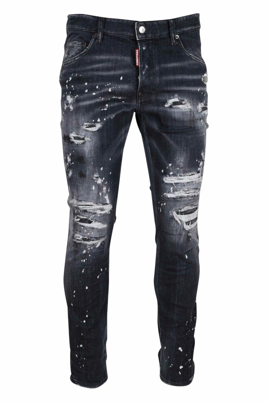 Black "skater jean" jeans with rips - 8054148284084 scaled