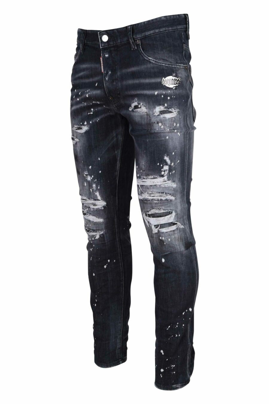 Black "skater jean" jeans with rips - 8054148284084 1 scaled