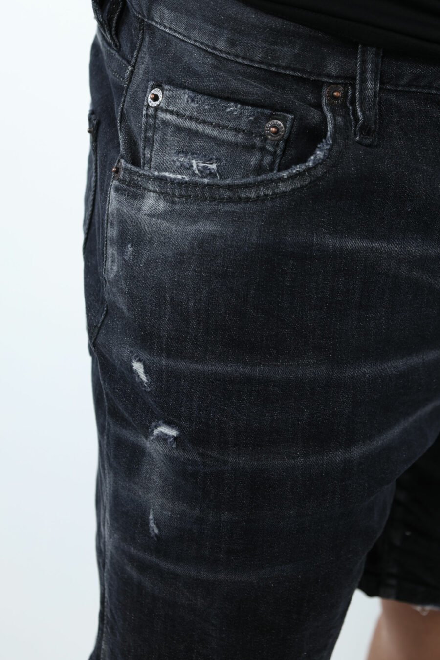 Short en jean noir "marine short" - 8054148292485 2