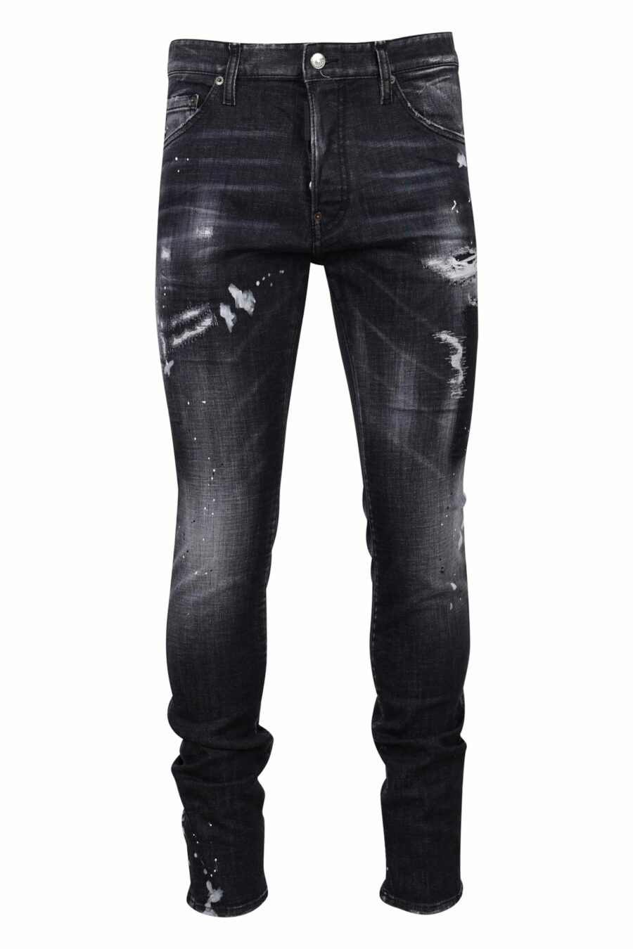 Black "cool guy jean" jeans with rips and frayed - 8054148300753 scaled