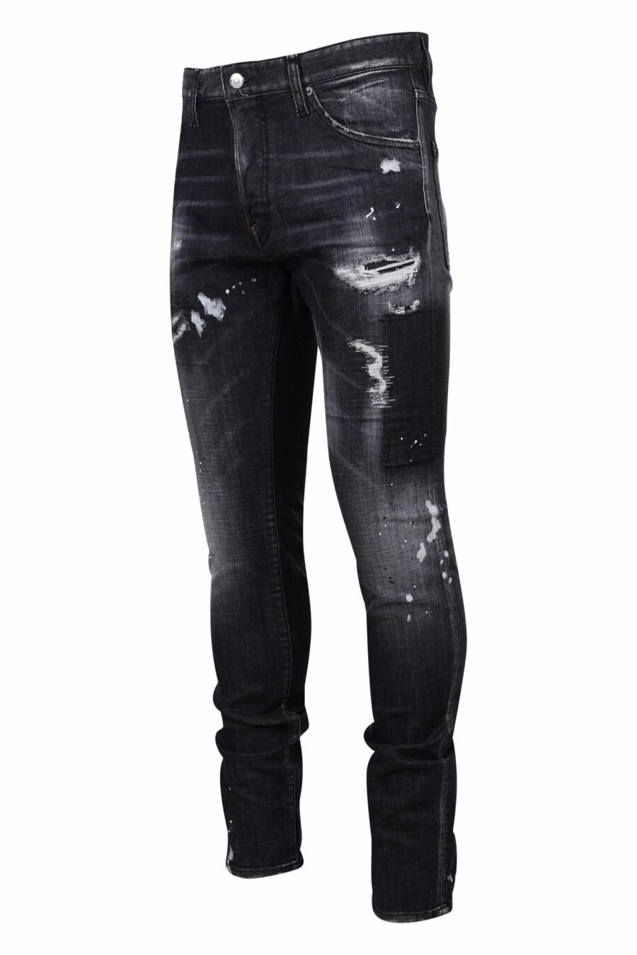Black "cool guy jean" jeans with rips and frayed - 8054148300753 1 scaled