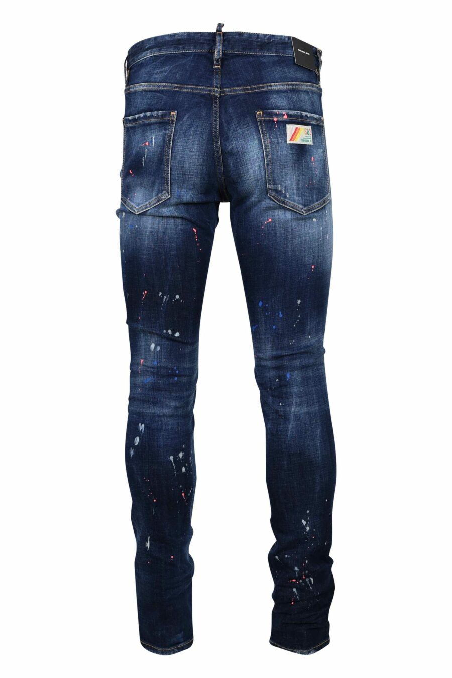 Pantalón vaquero azul "cool guy jean" desgastado con pintura naranja - 8054148308261 2 scaled