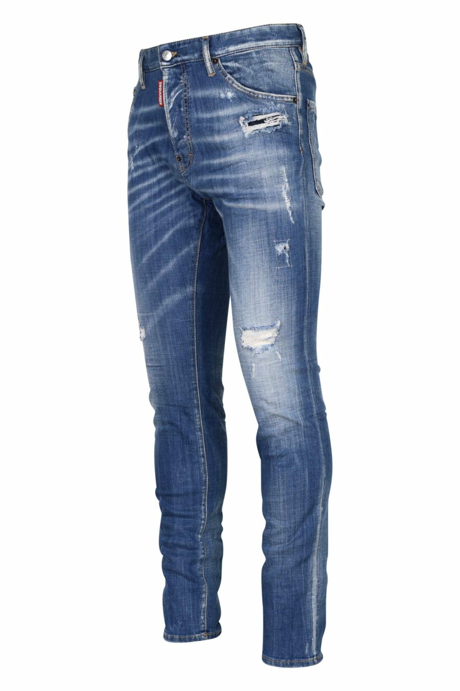 Pantalon bleu clair "cool guy jean" semi-fendu et semi-usé - 8054148311414 1 à l'échelle