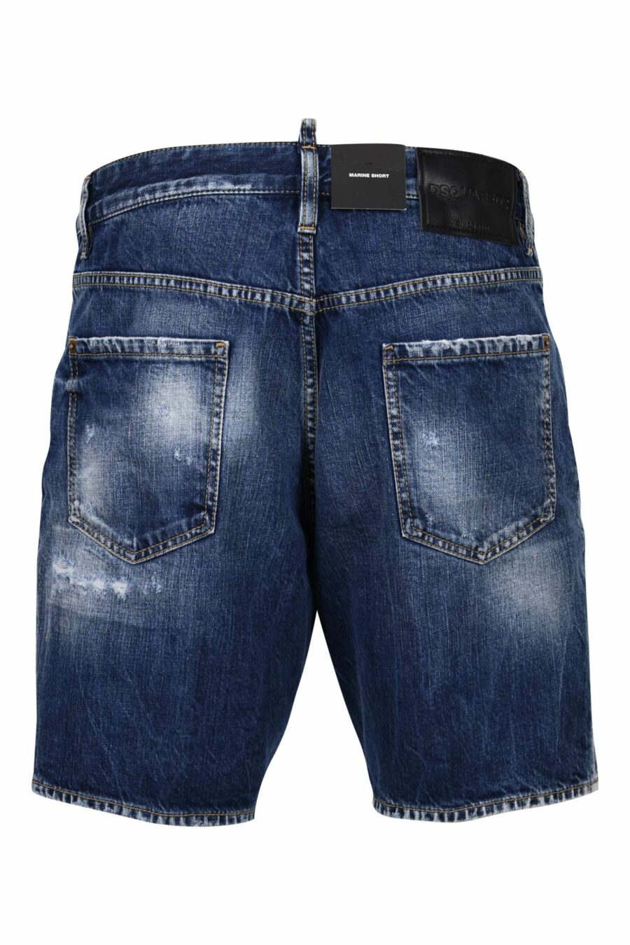 Blue denim shorts "marine short" with red logo - 8054148339920 2 scaled