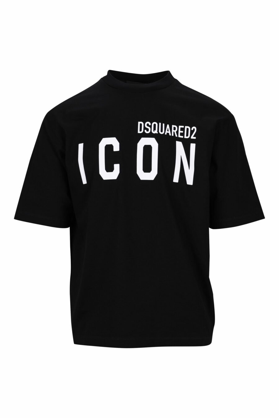 Camiseta negra "oversize" con maxilogo "icon" blanco - 8054148357405 scaled