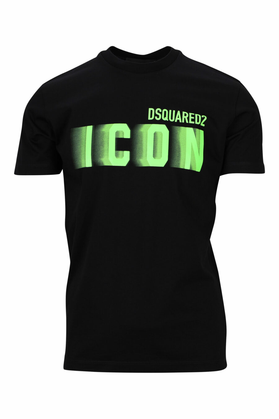 T-shirt preta com maxilogo "ícone" verde néon esbatido - 8054148359126 à escala
