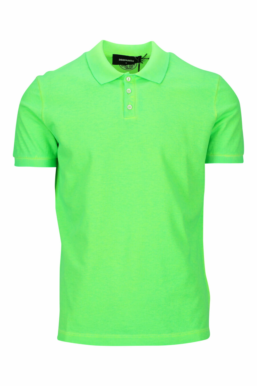 Neon green "tennis fit" polo shirt with "icon" logo on the back - 8054148400781 scaled