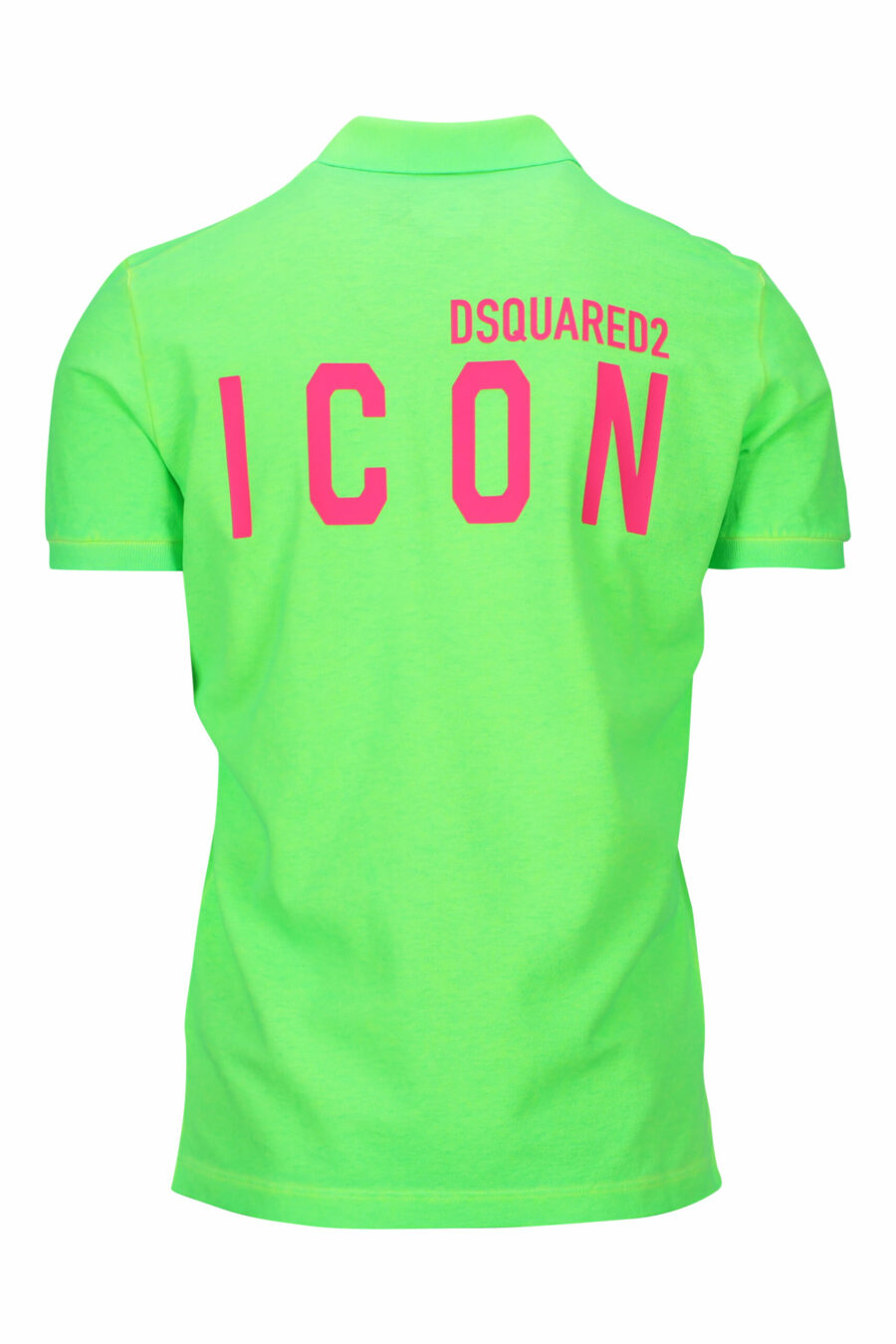 Neon green "tennis fit" polo shirt with "icon" logo on the back - 8054148400781 1 scaled