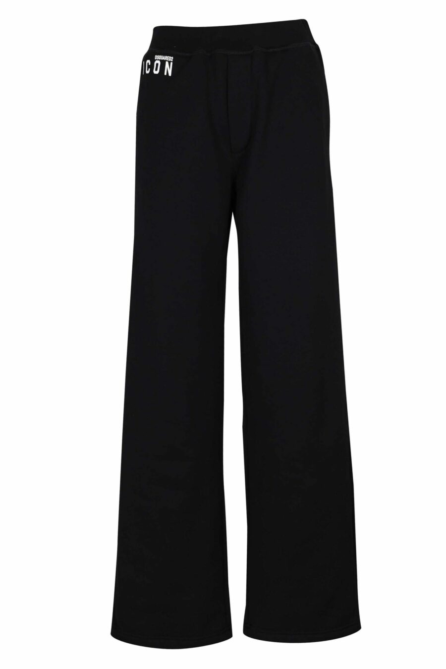 Pantalón de chándal negro con minilogo "icon" y bota ancha - 8054148401726 scaled