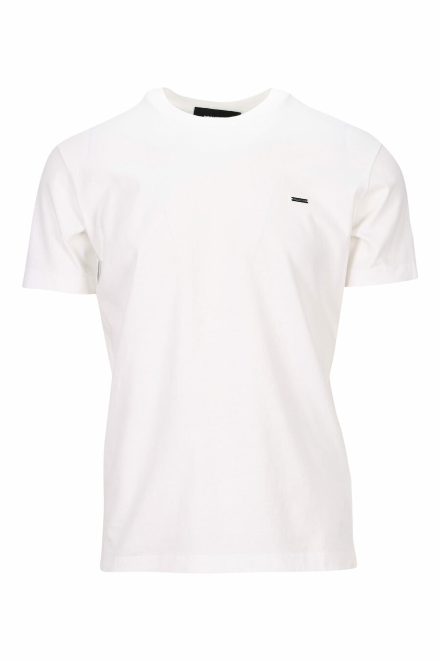 Camiseta blanca con logo en placa pequeña - 8054148404369 scaled