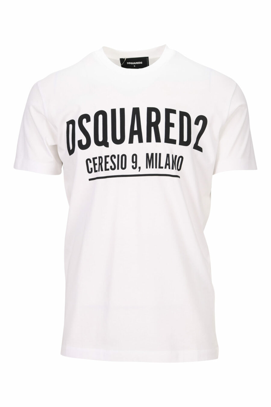 Camiseta blanca con maxilogo "ceresio 9, milano" - 8054148504779 scaled