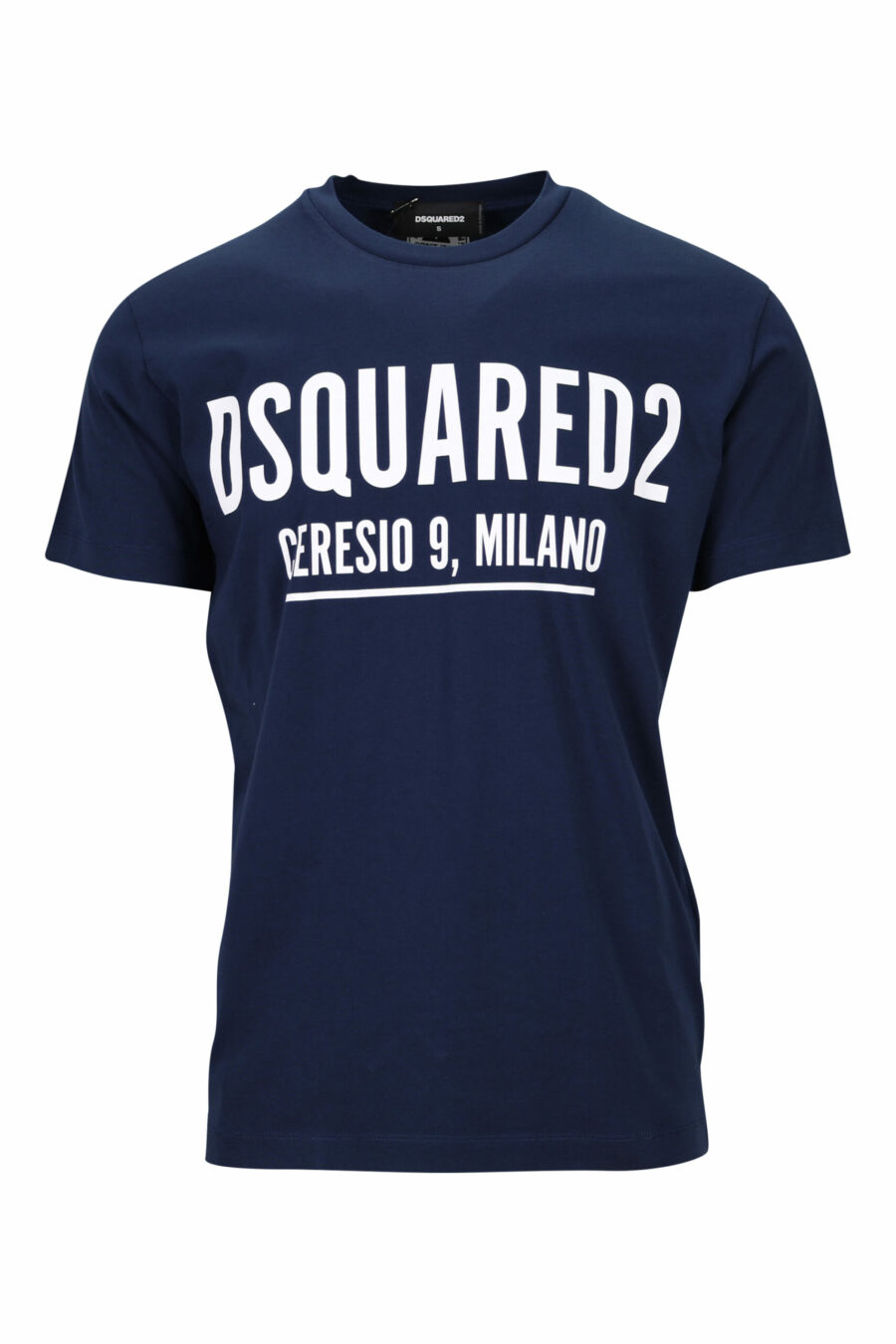 Dunkelblaues T-shirt mit Maxilogo "ceresio 9, milano" - 8054148504915 skaliert
