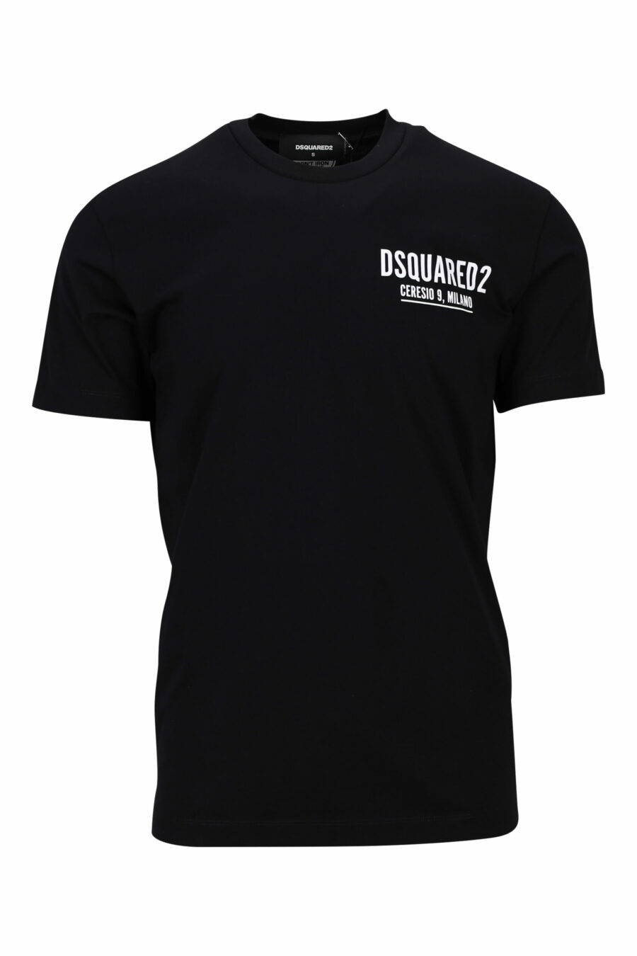 Schwarzes T-shirt mit Minilogo "ceresio 9, milano" - 8054148505264 skaliert