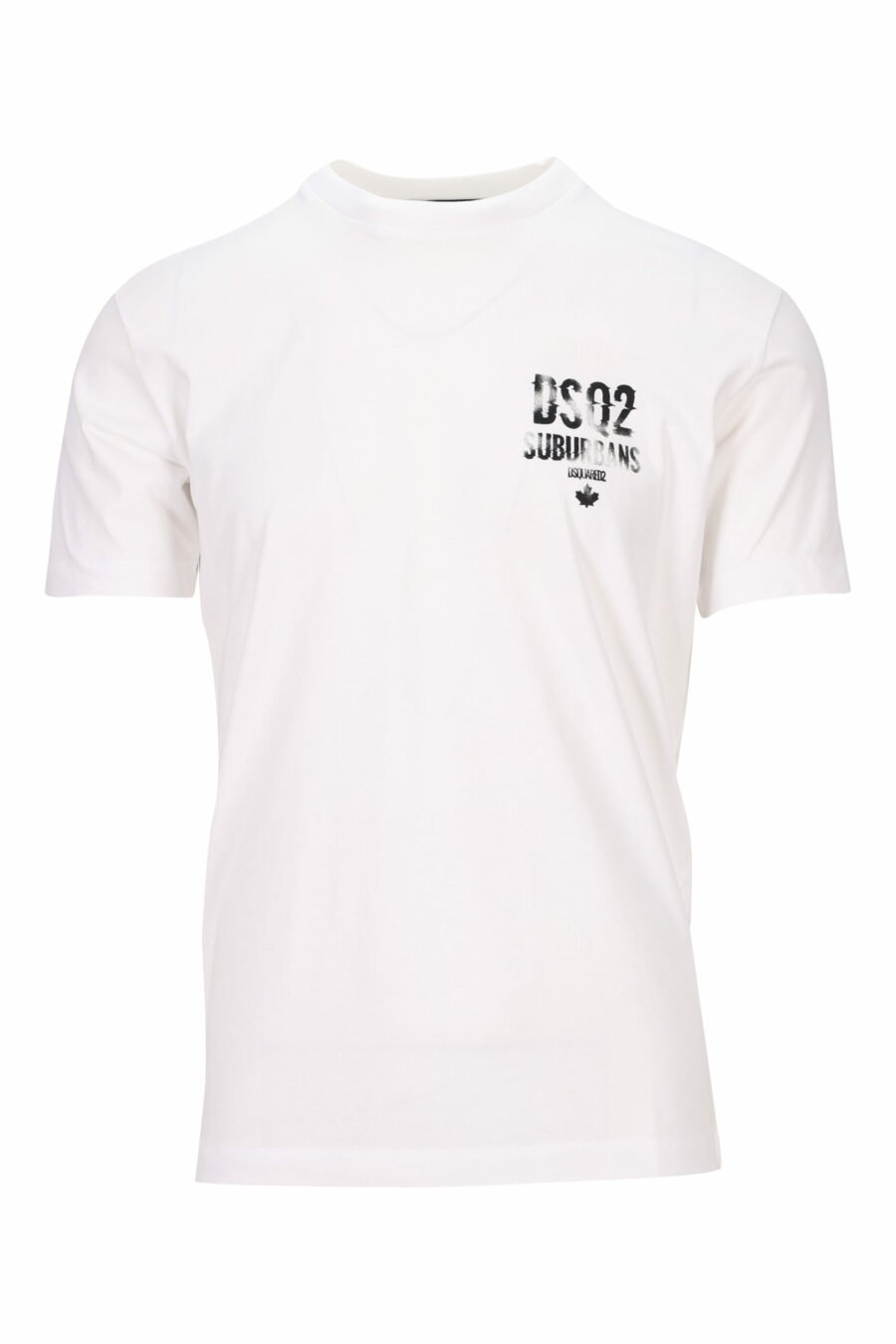 Weißes T-Shirt mit schwarzem "suburbans"-Mini-Logo - 8054148512842 skaliert