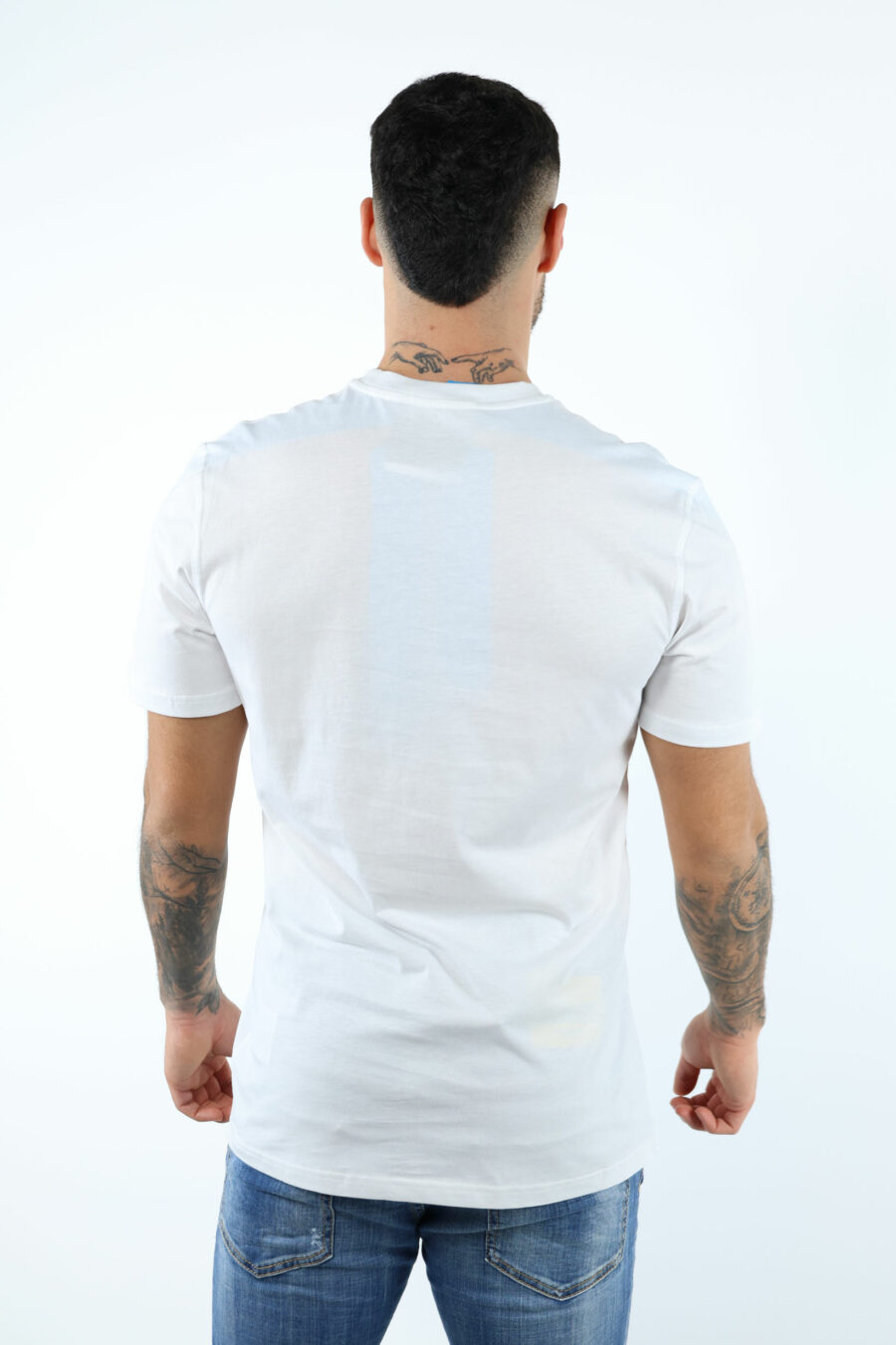Weißes T-Shirt mit Minilogo "in love we trust" - 106643