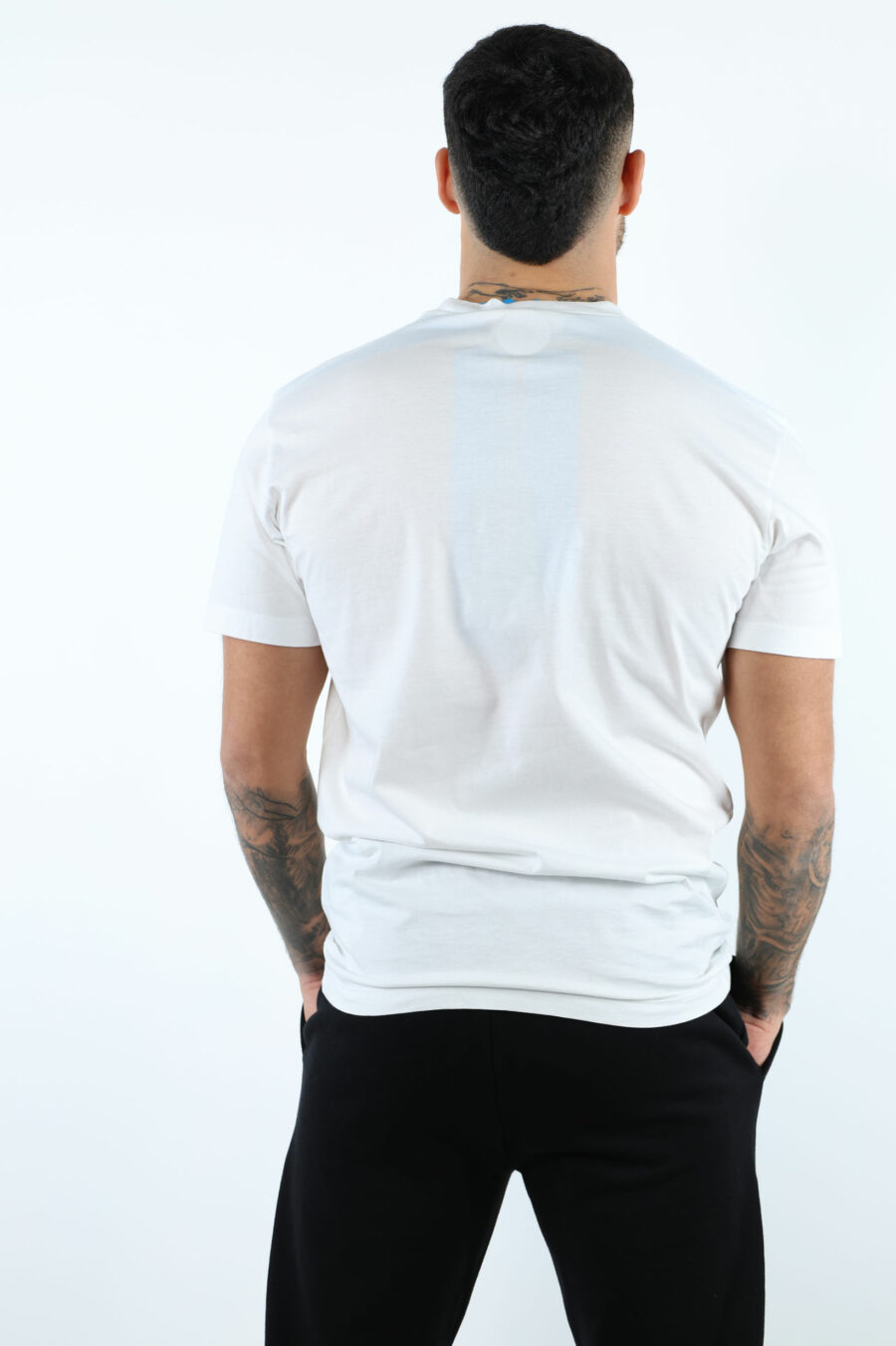T-shirt branca com carimbos do logótipo "icon" - 107253