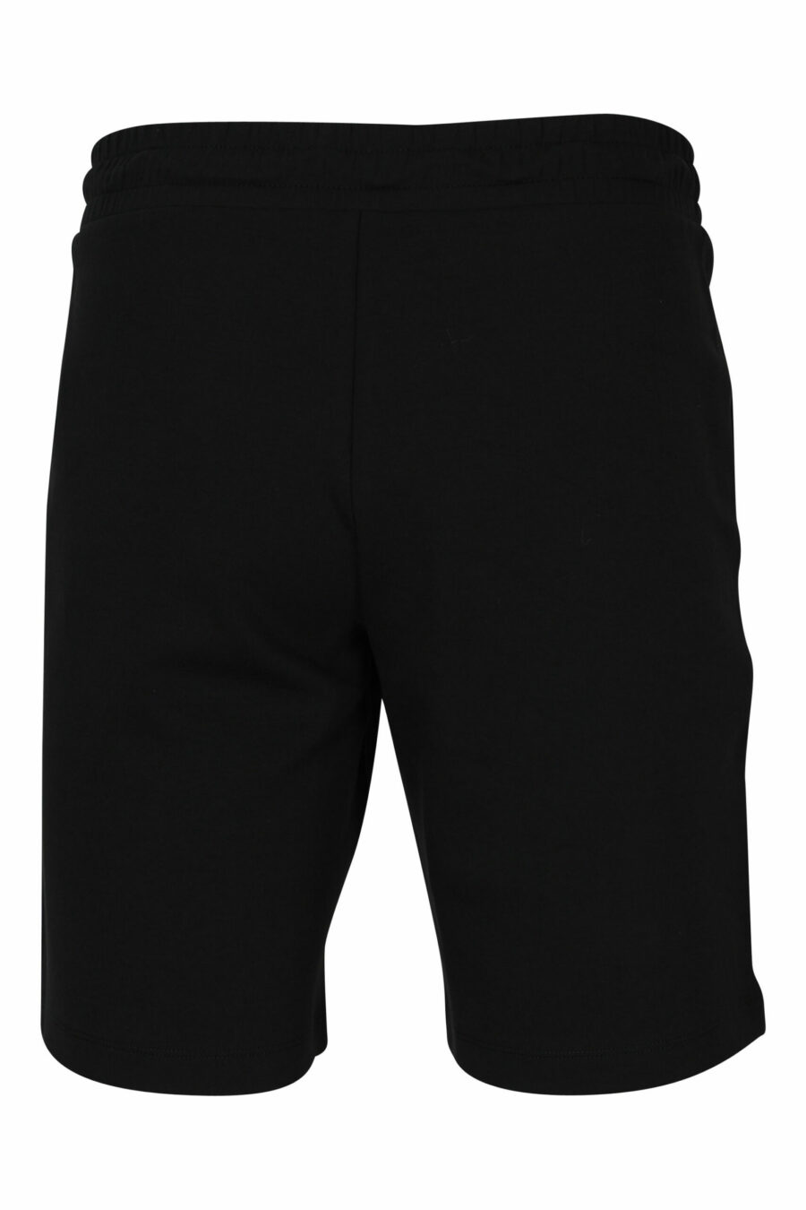 Trainingshose schwarze Shorts mit weißem "lux identity" Minilogo auf schwarzer Platte - 107532 skaliert