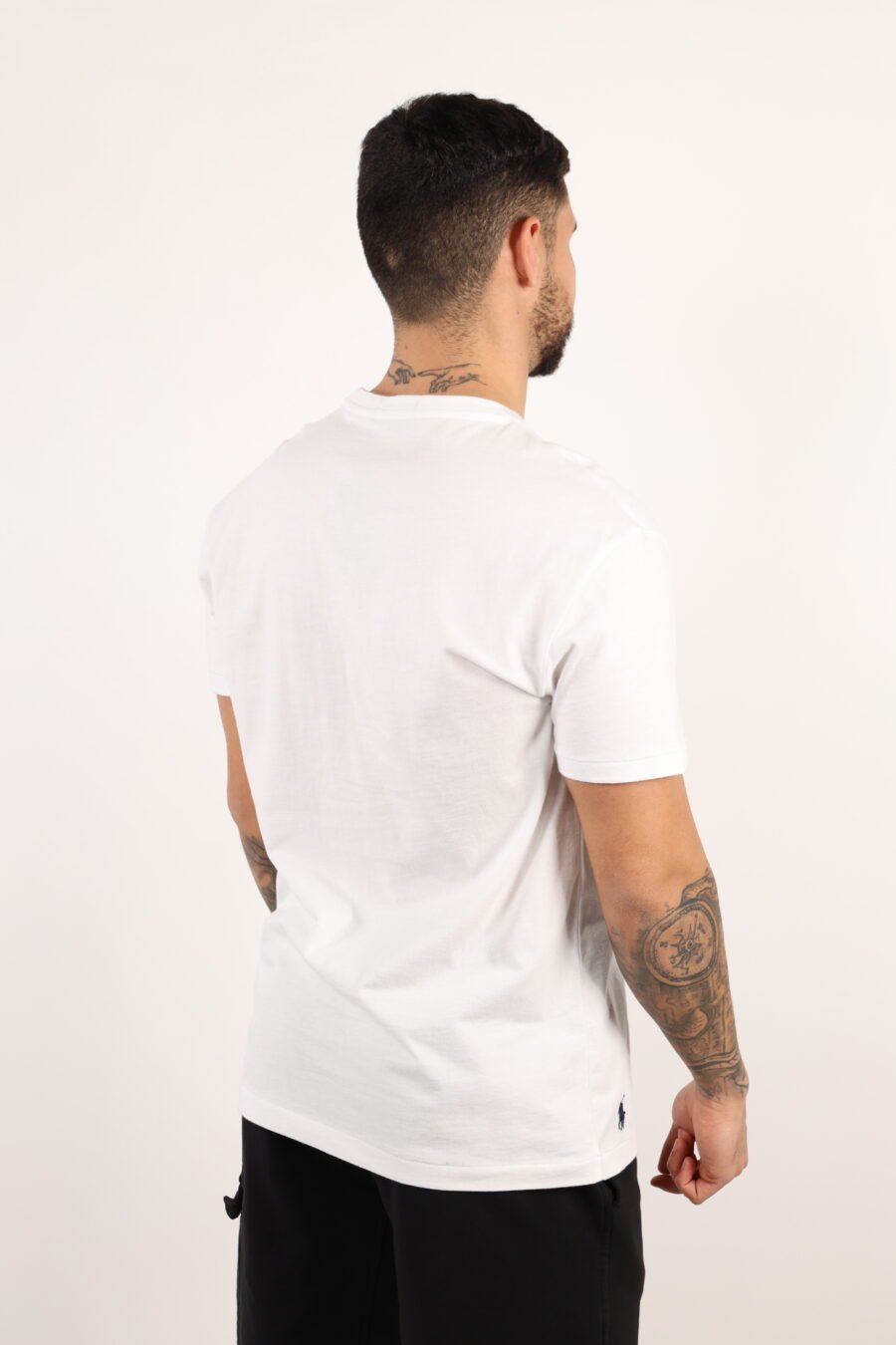 Camiseta blanca con maxilogo "polo" negro - 108959