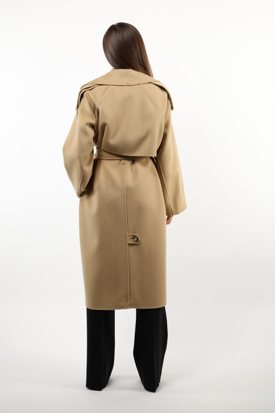 Abrigo beige largo de lana - 109294 1