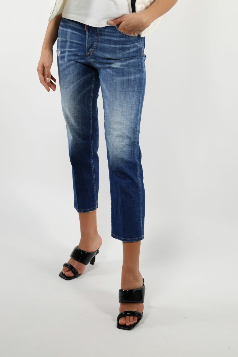 Blue "boston jean" worn trousers - 109814