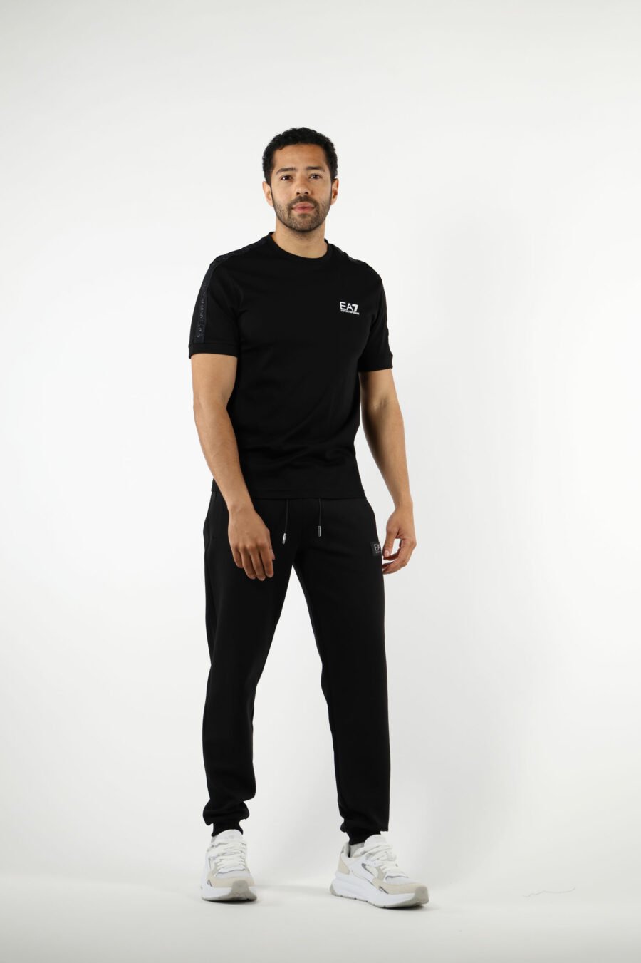 T-shirt noir avec mini-logo noir "lux identity" - 110958