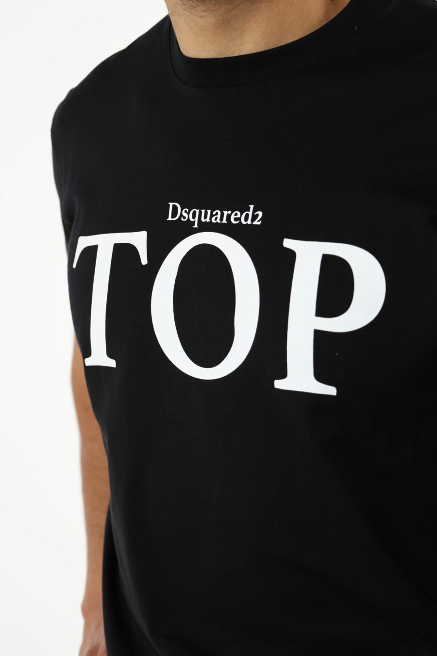 Camiseta negra con maxilogo "top" - 111169