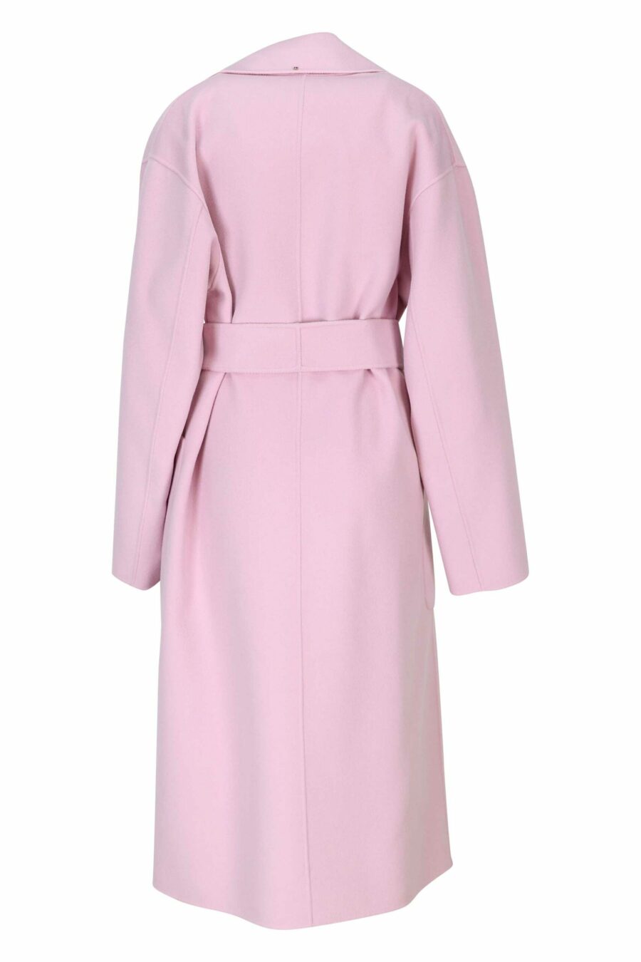 Abrigo rosa largo de lana con bolsillos - 20110241060802 2 scaled
