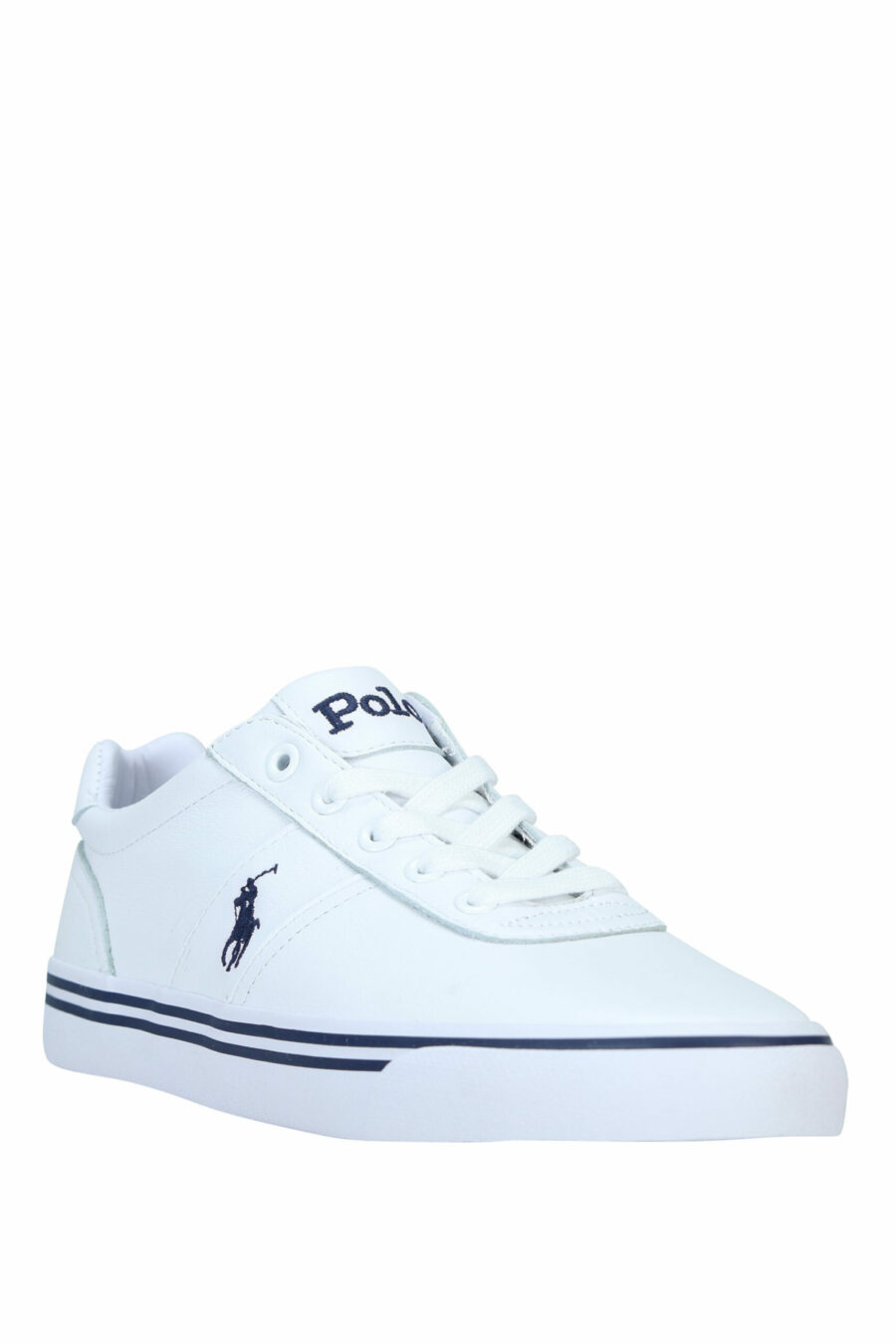 Zapatillas blancas con detalles azules y logo "polo" - 3615737560351 1 scaled
