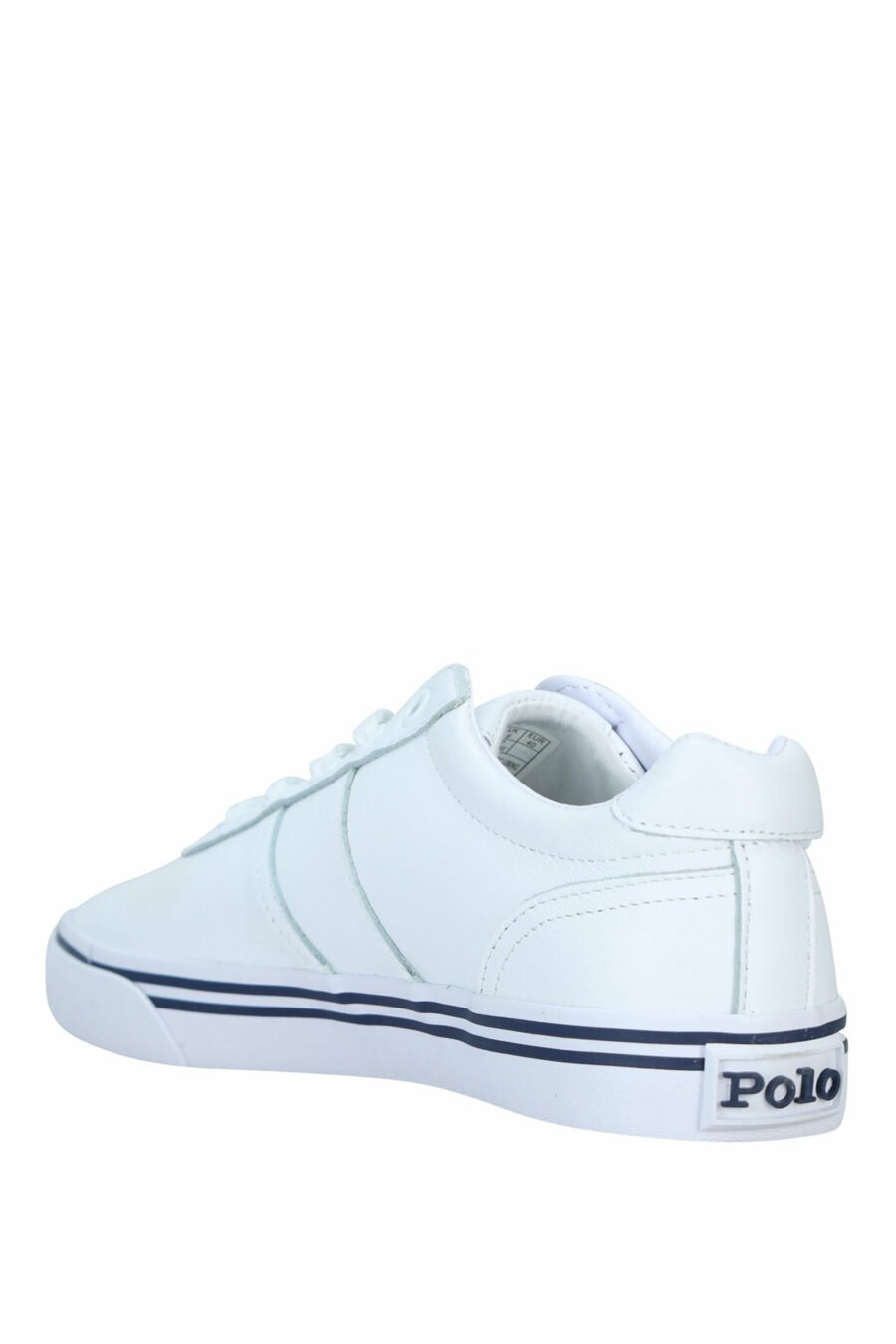 Baskets blanches avec détails bleus et logo "polo" - 3615737560351 3 scaled