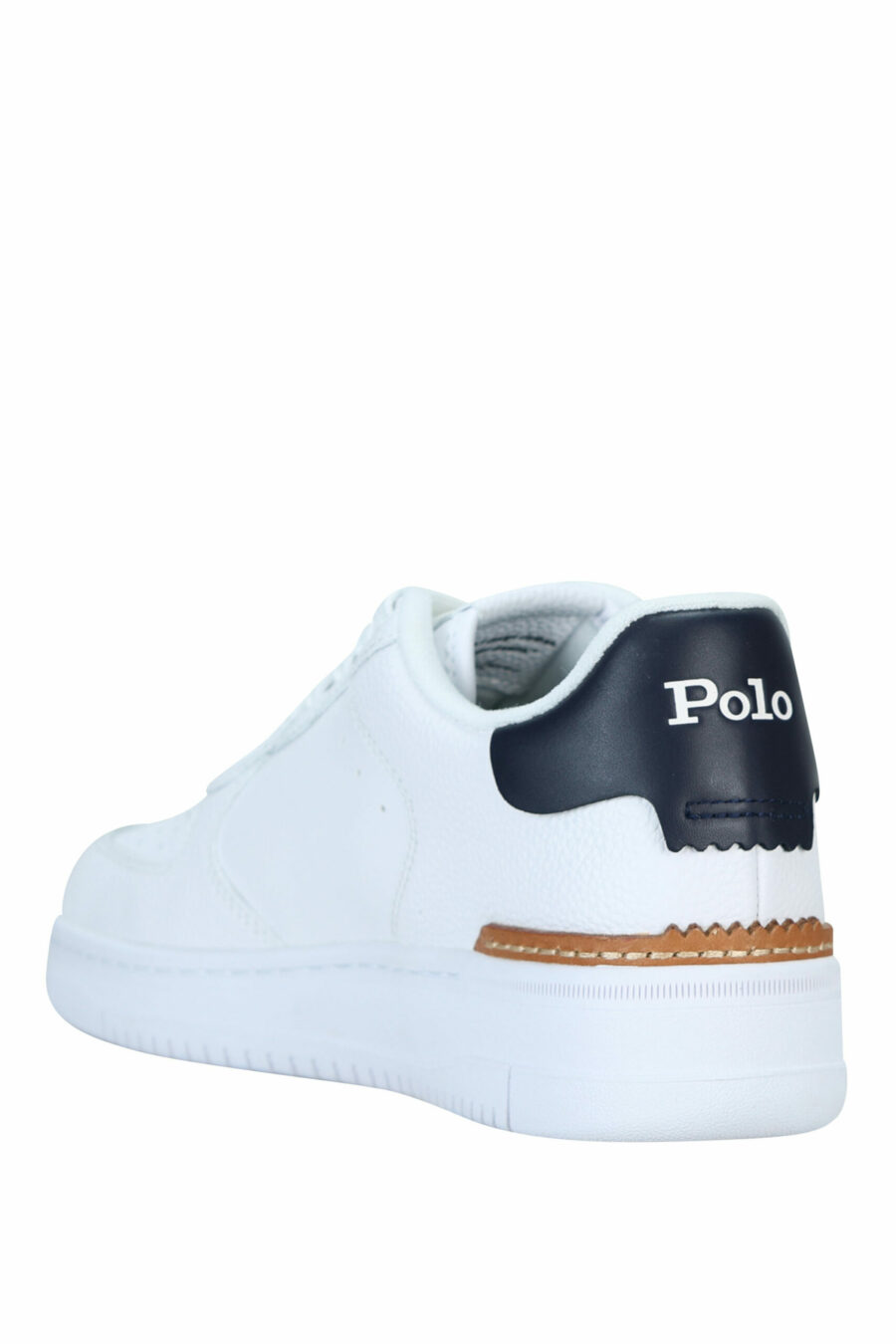Formateurs blancs avec logo "polo" bleu et marron avec logo "polo" blanc - 3616850384770 2 à l'échelle
