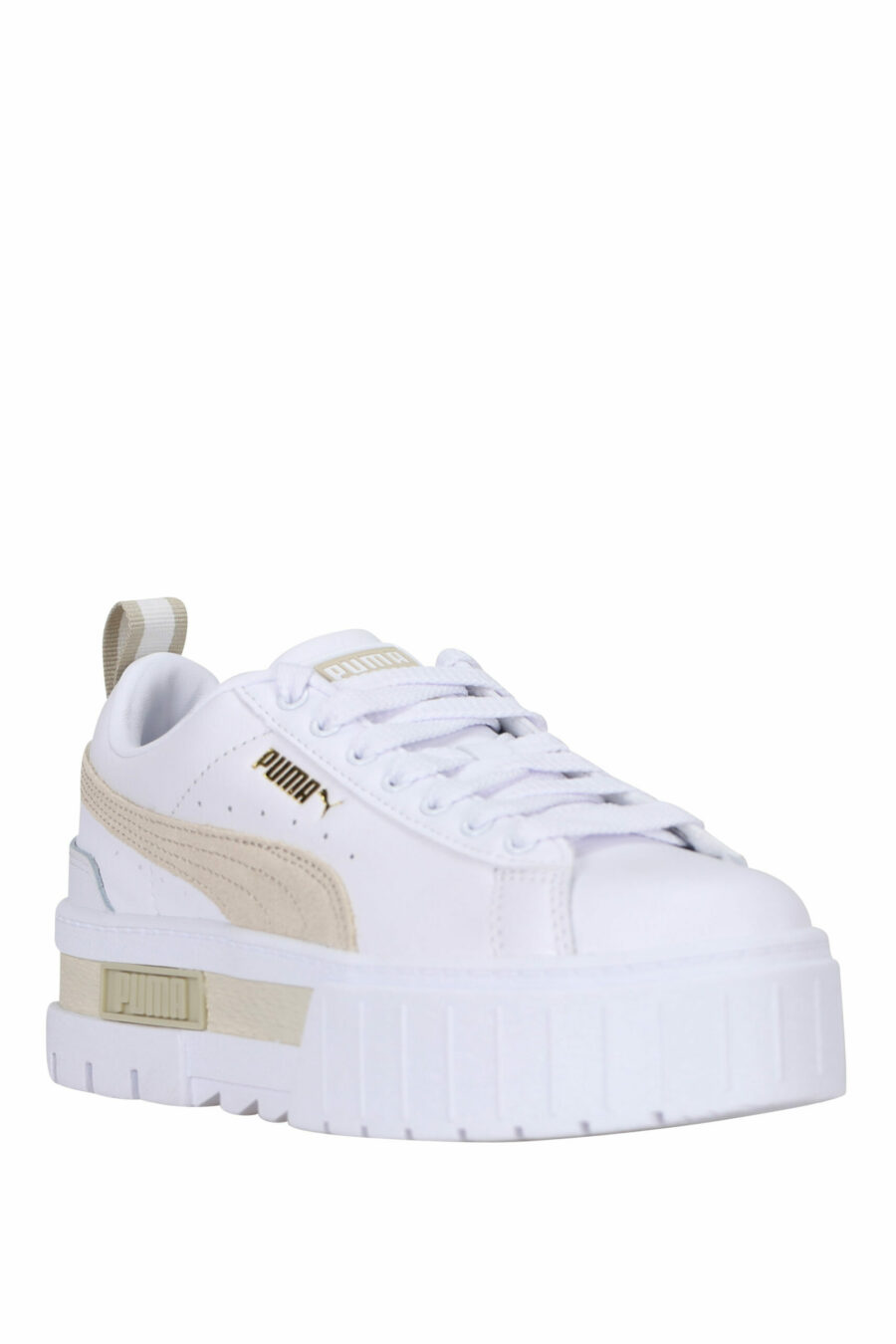 White trainers "mayze" with gold - 4063699783445 1 scaled
