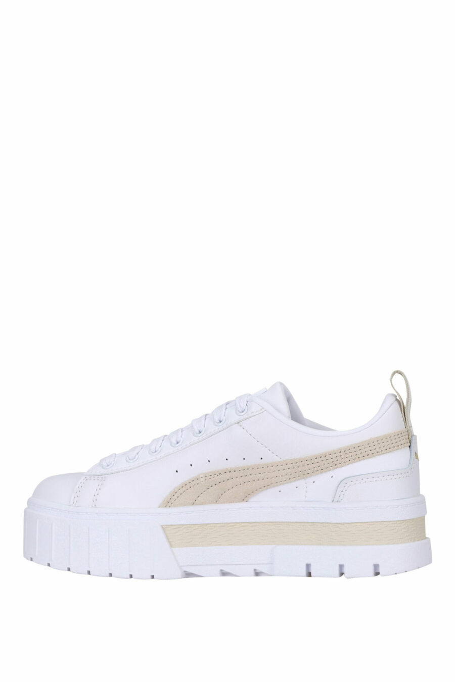 White trainers "mayze" with gold - 4063699783445 2 scaled