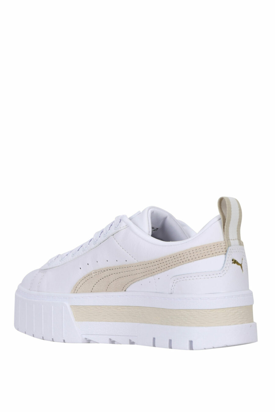 White trainers "mayze" with gold - 4063699783445 3 scaled