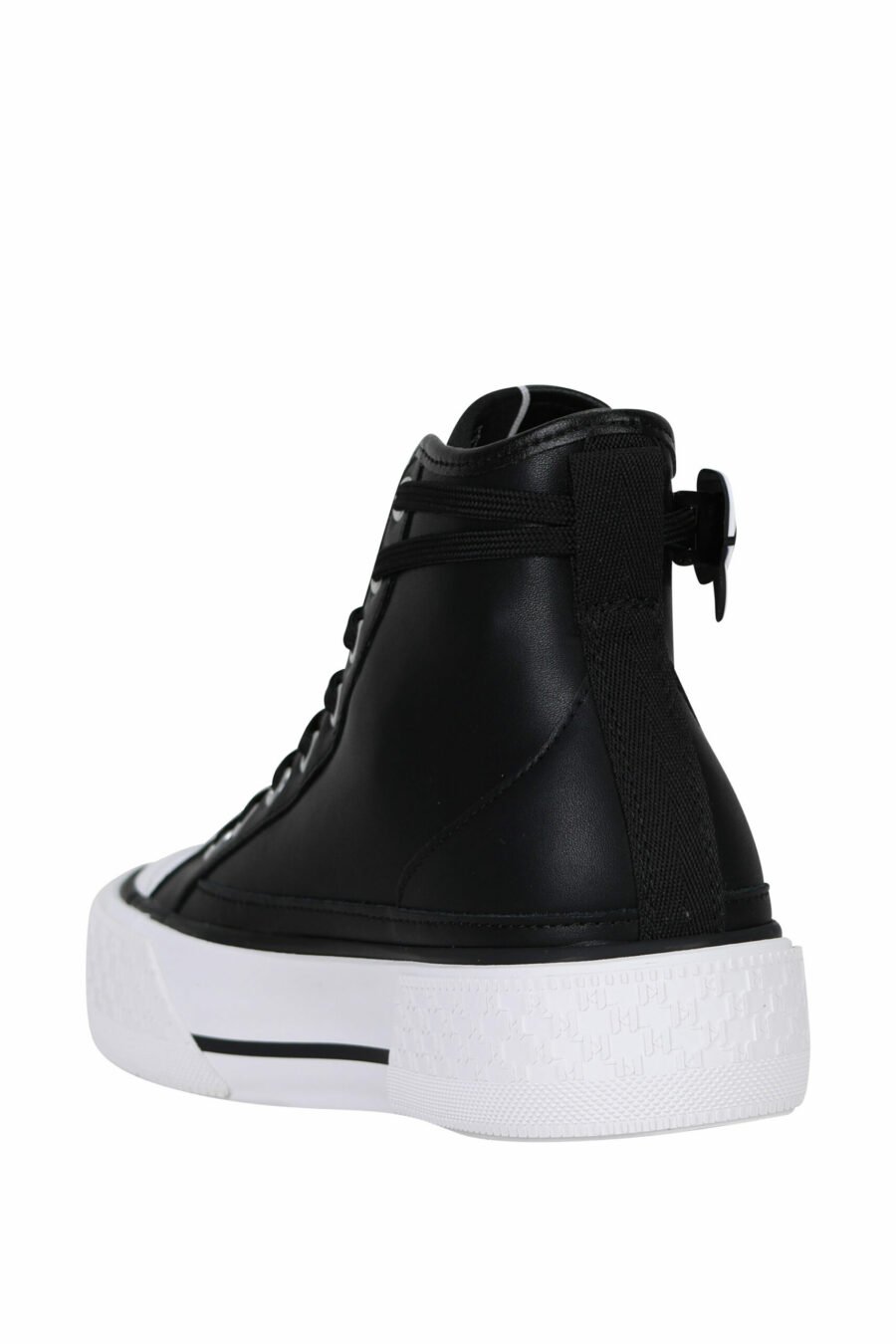 Zapatillas negras altas de cuero con suela blanca y logo "karl" - 5059529355905 3 scaled