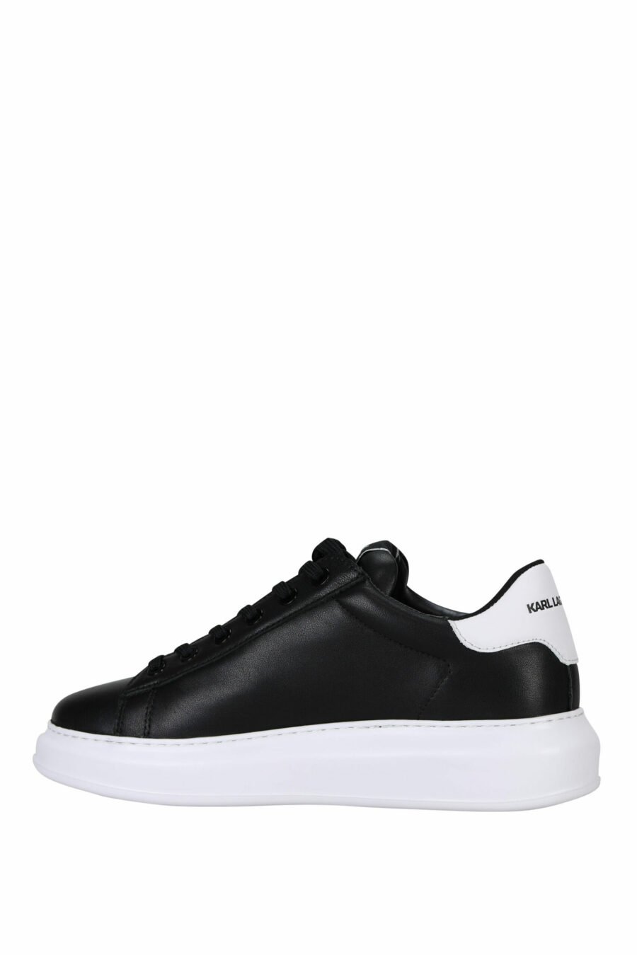Black leather trainers "kapri mens" with rubber "karl" minilogo - 5059529362200 2 scaled