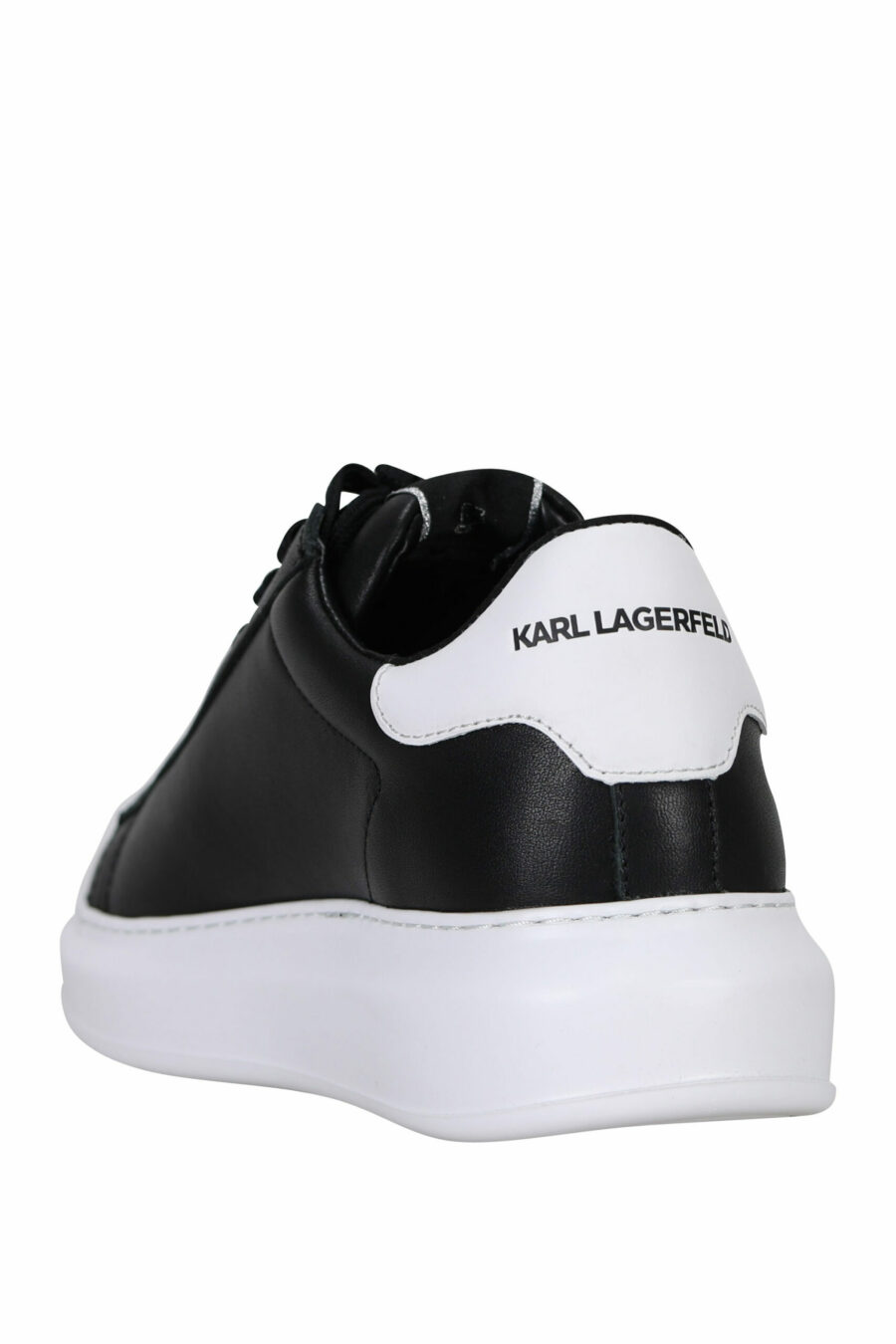 Black leather trainers "kapri mens" with rubber minilogo "karl" - 5059529362200 3 scaled