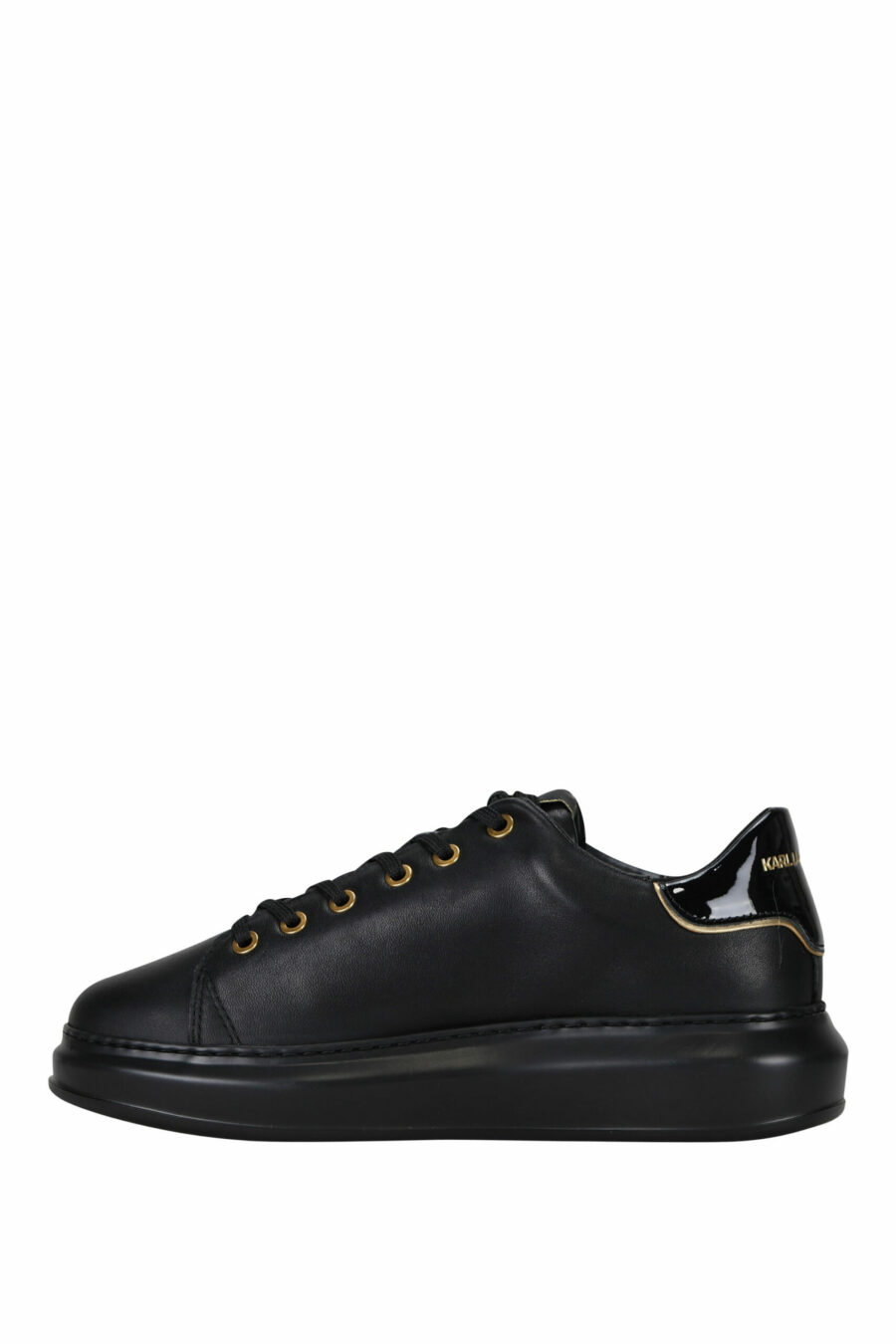 Black trainers with golden "rue st guillaume" logo in metal - 5059529362699 2 scaled