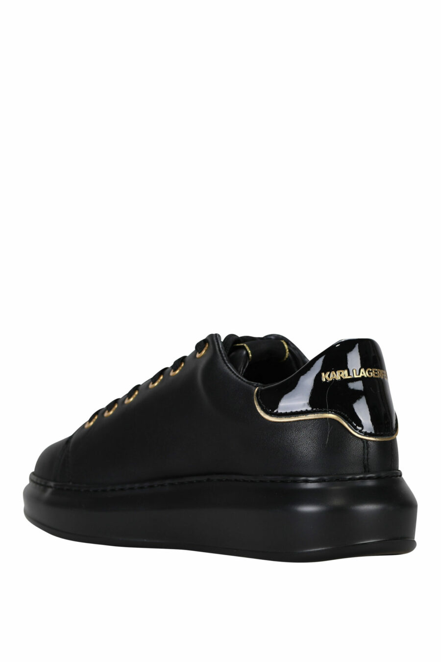 Black trainers with golden "rue st guillaume" logo in metal - 5059529362699 3 scaled