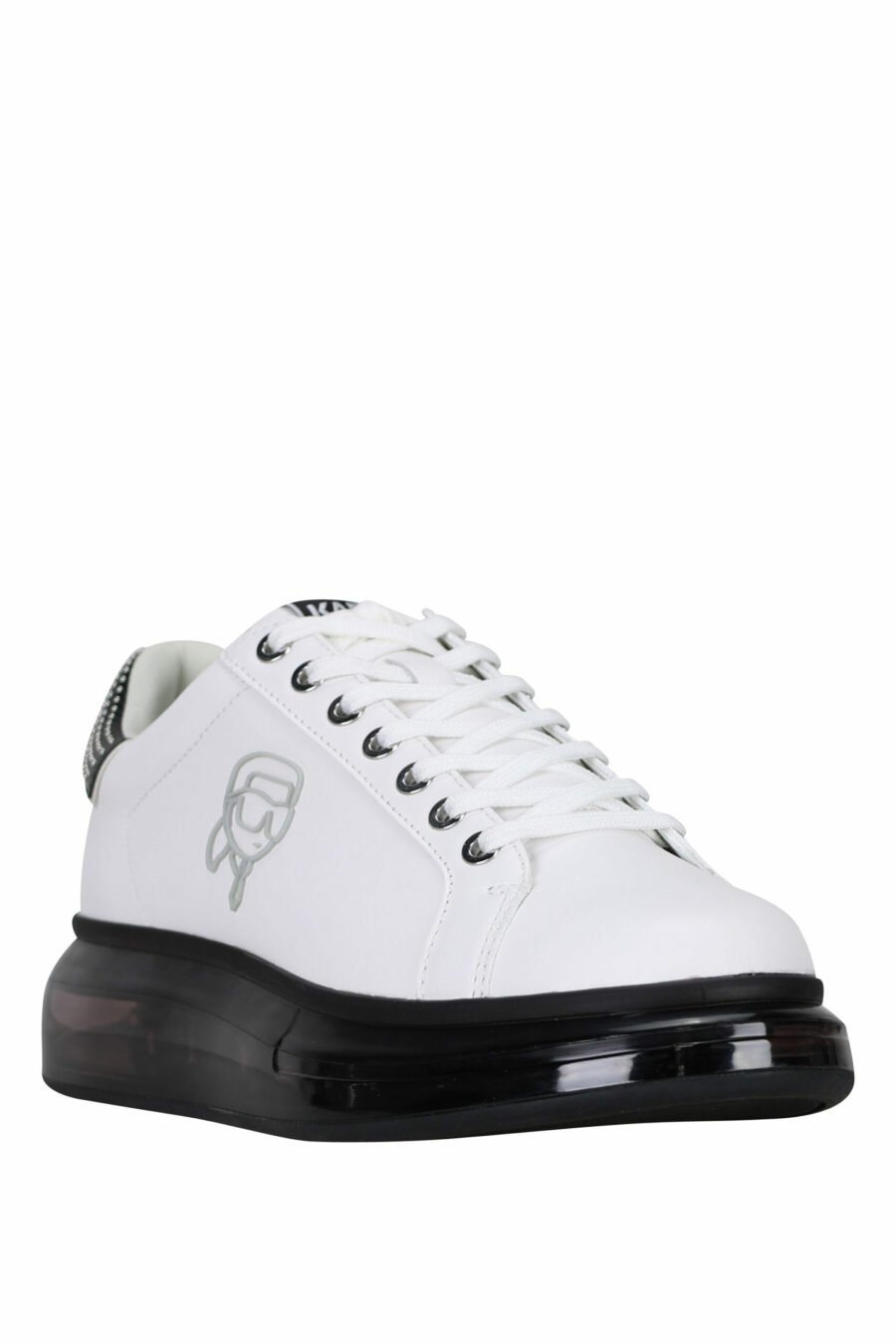 White trainers "kapri fushion" with black sole and logo in outline - 5059529363467 1 scaled