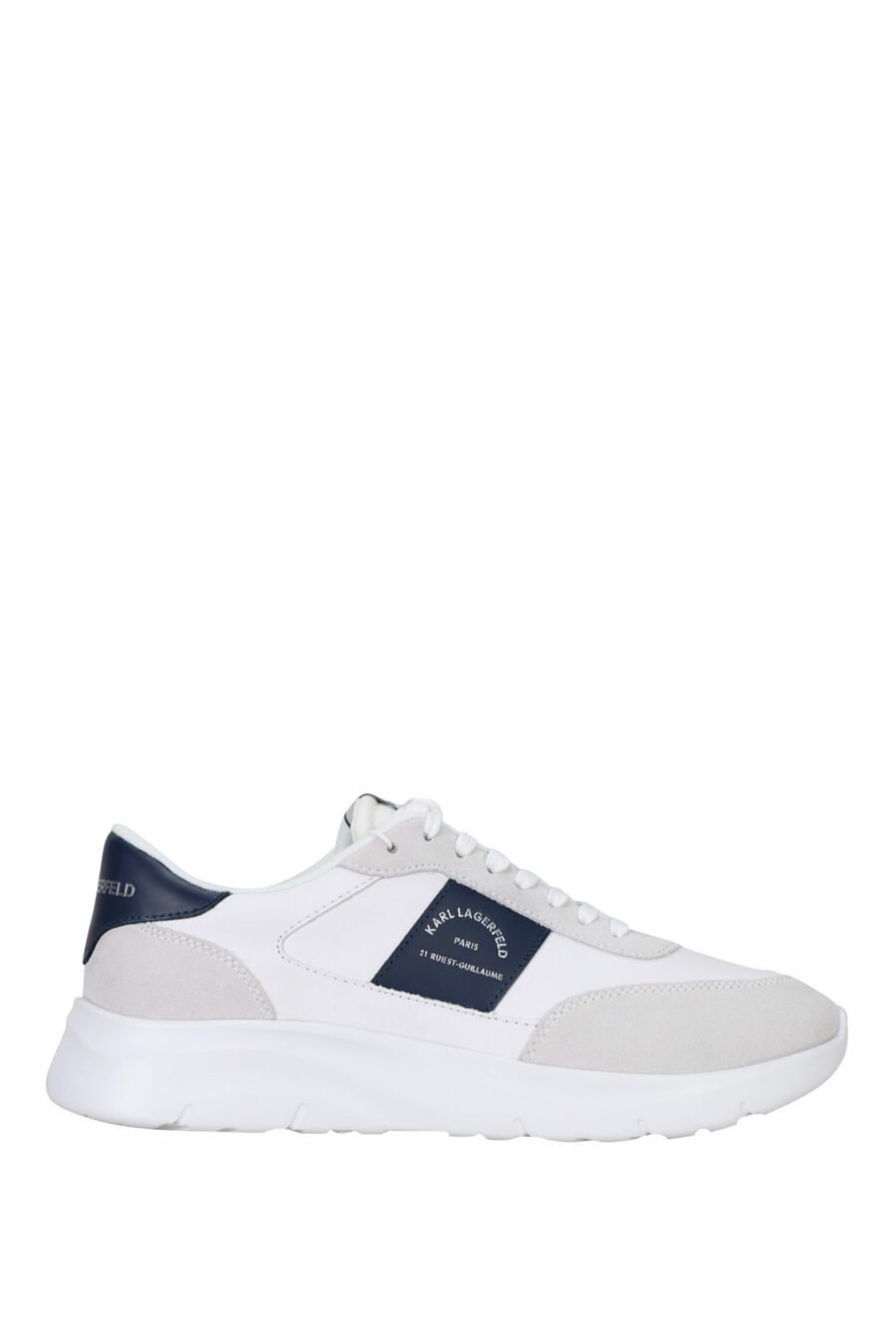 Zapatillas blancas mix "serger" con logo "rue st guillaume" en parche azul - 5059529365249 scaled